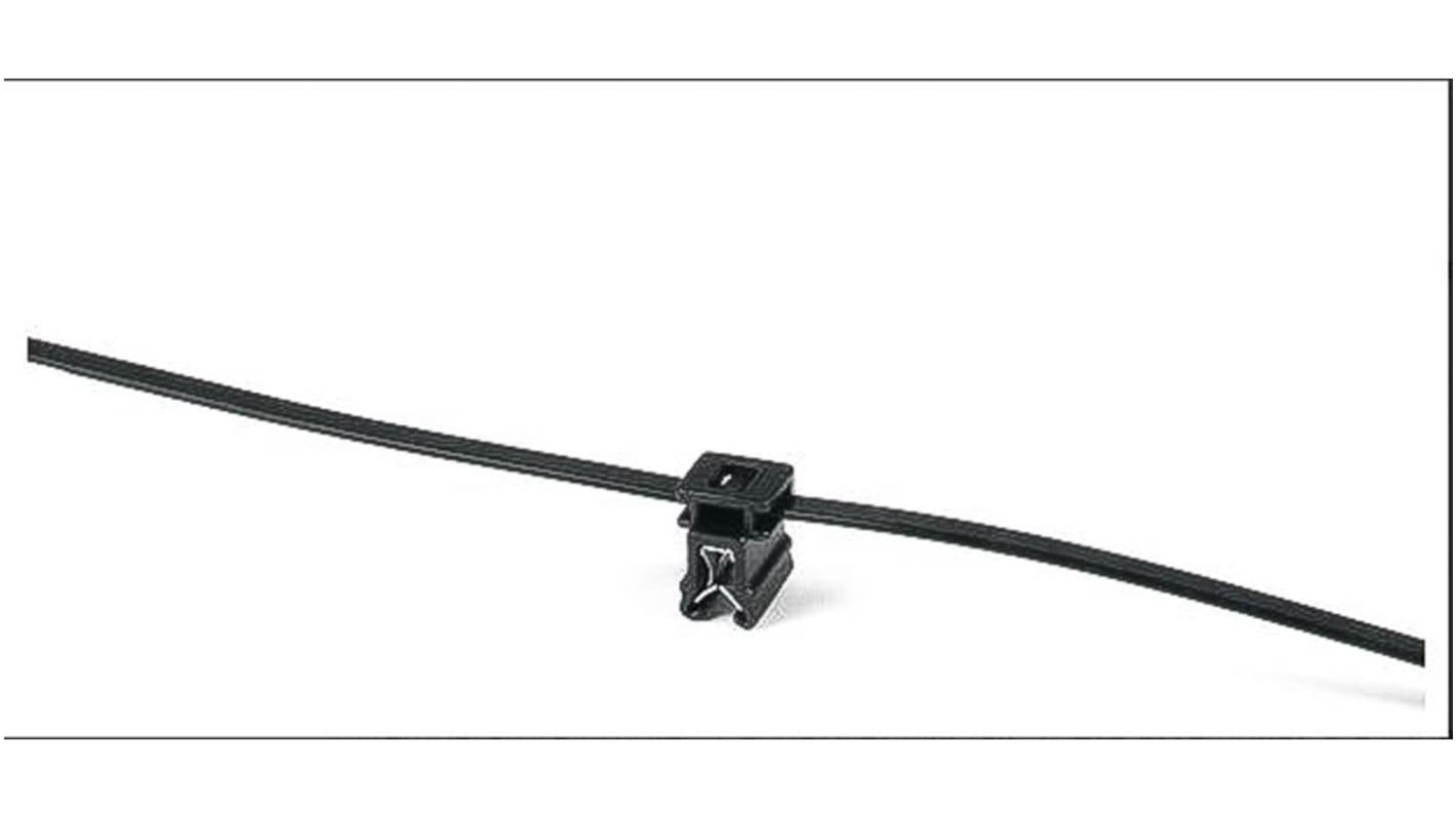 HellermannTyton EdgeClip PA 6.6, UV-beständig Kabelbinder Baugruppe Schwarz 4,6 mm x 200mm, 500 Stück