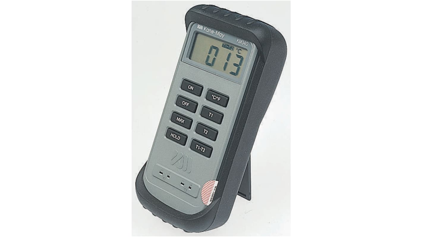 Kane KM340 Wired Digital Thermometer, K Probe, 2 Input(s), +1300°C Max, ±0.2 % Accuracy - With SYS Calibration