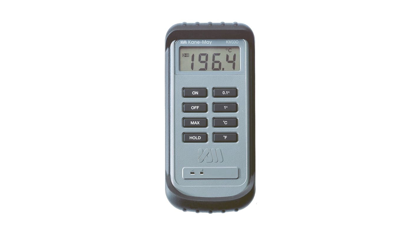 Kane KM330 Wired Digital Thermometer, K Probe, 1 Input(s), +1300°C Max, ±0.2 % Accuracy - With RS Calibration