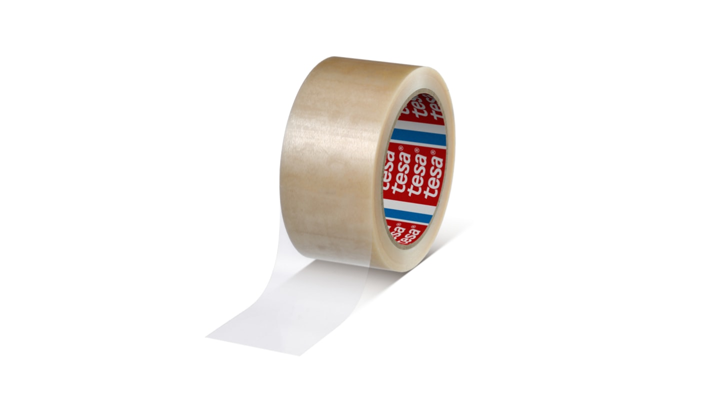 Tesa 4120 Paketband, PVC, transparent, Stärke 49μm, 50mm x 66m