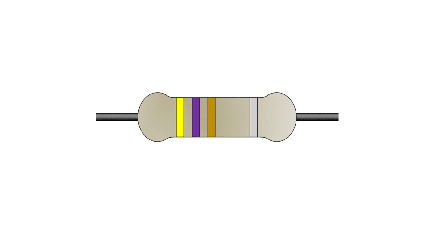 Résistance fixe bobinée à montage traversant 470mΩ ±5%, Bobiné, 5W Radiale