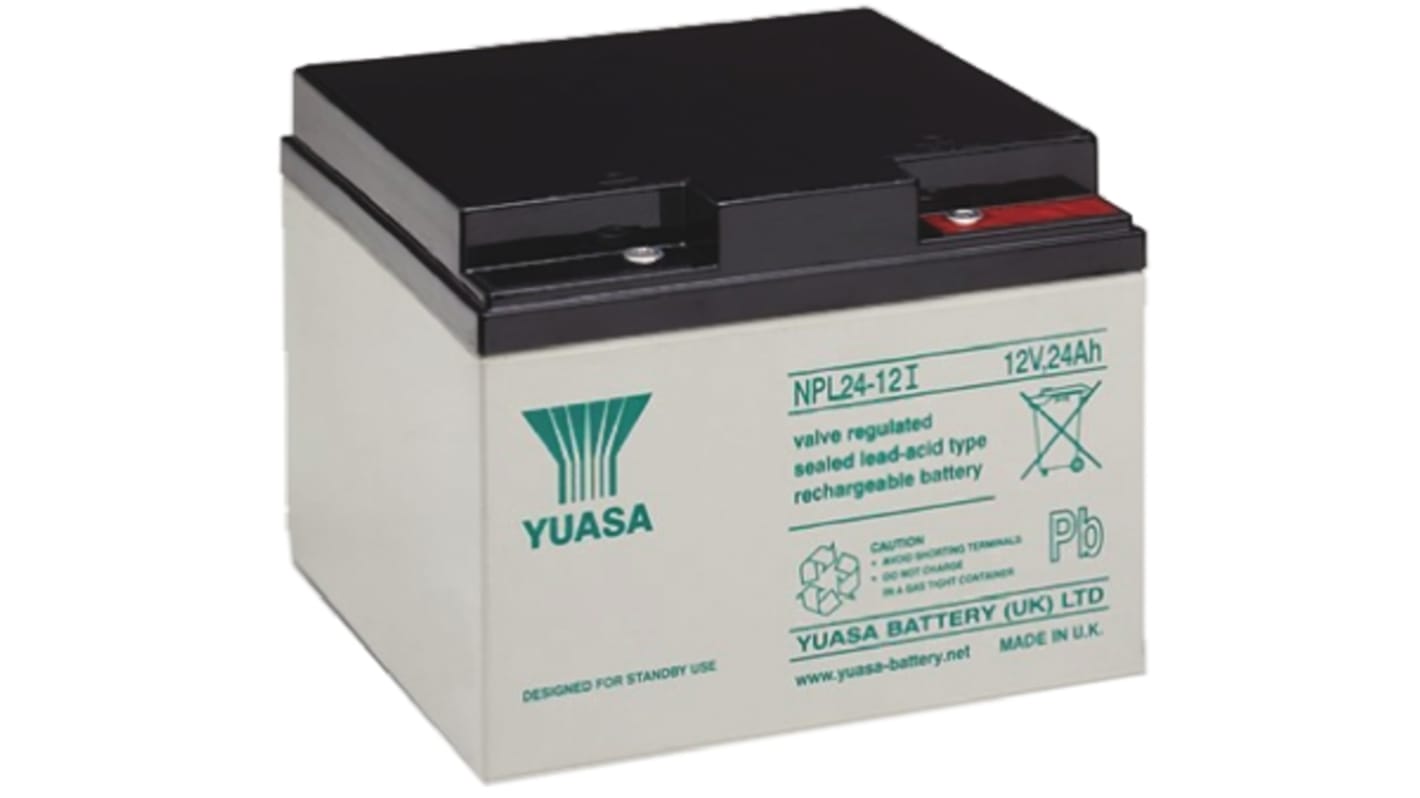 Batteria al piombo sigillata Yuasa, 12V, 24Ah, 125 x 166 x 175mm, -20 → +60°C