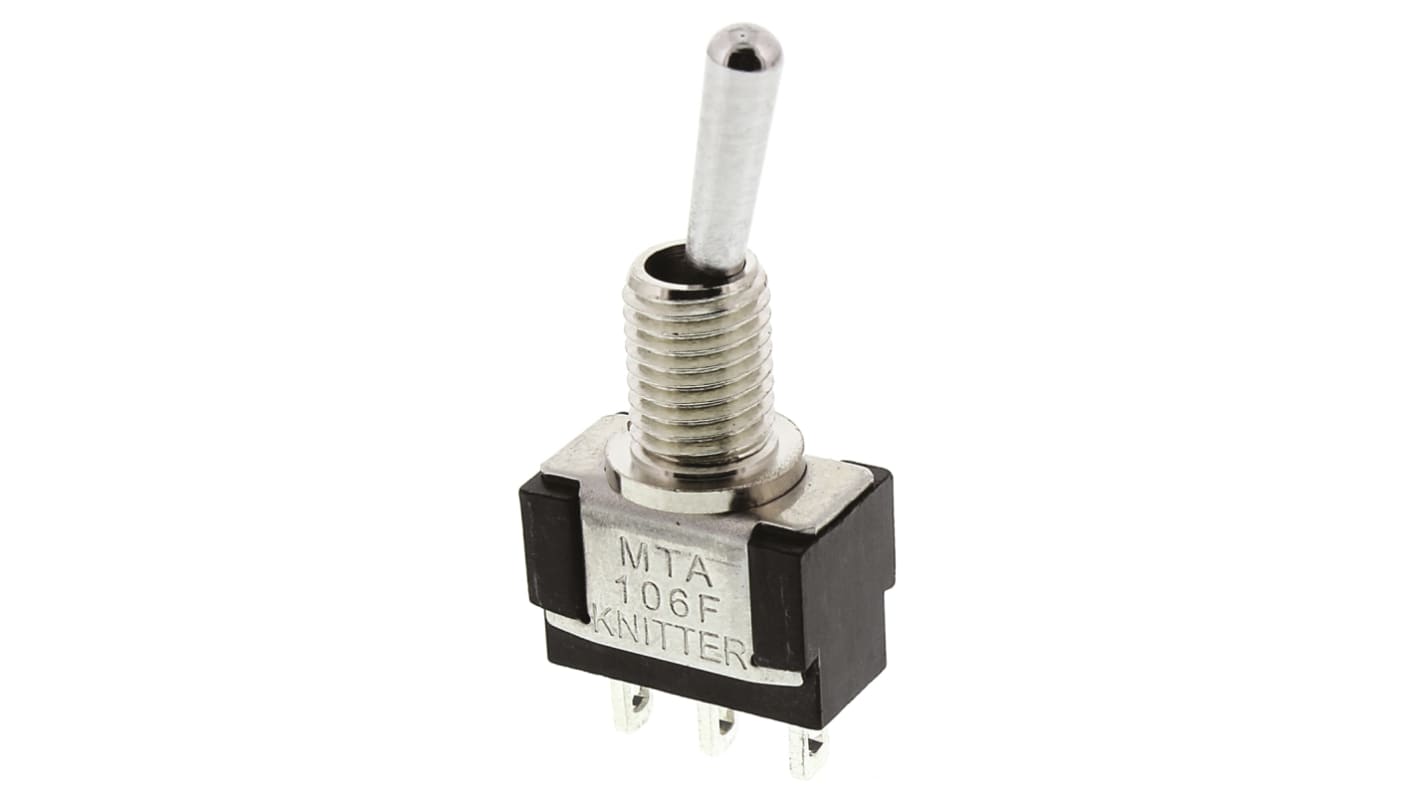 KNITTER-SWITCH Toggle Switch, Panel Mount, On-(On), SPDT, Solder Terminal