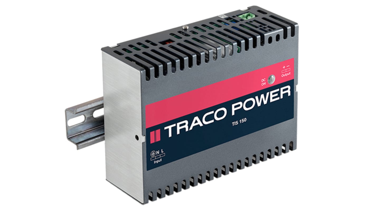 TRACOPOWER TIS Getaktet DIN-Schienen Netzteil, 115V ac, 24V dc / 6A