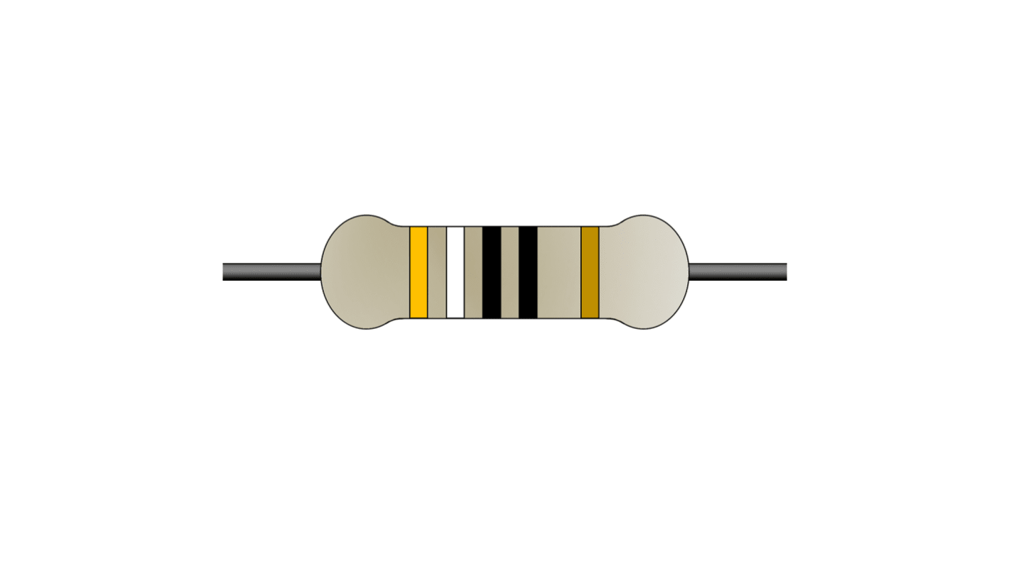 Yageo 390Ω Carbon Film Fixed Resistor 1/4W 5% CFR-25JT-52-390R