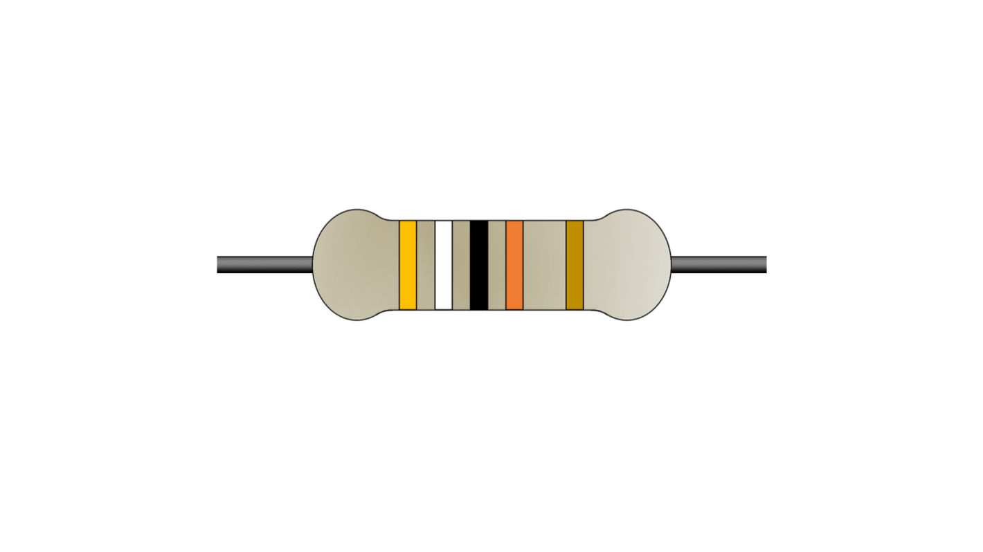 Yageo 3.9kΩ Carbon Film Fixed Resistor 1/4W 5% CFR-25JT-52-3K9