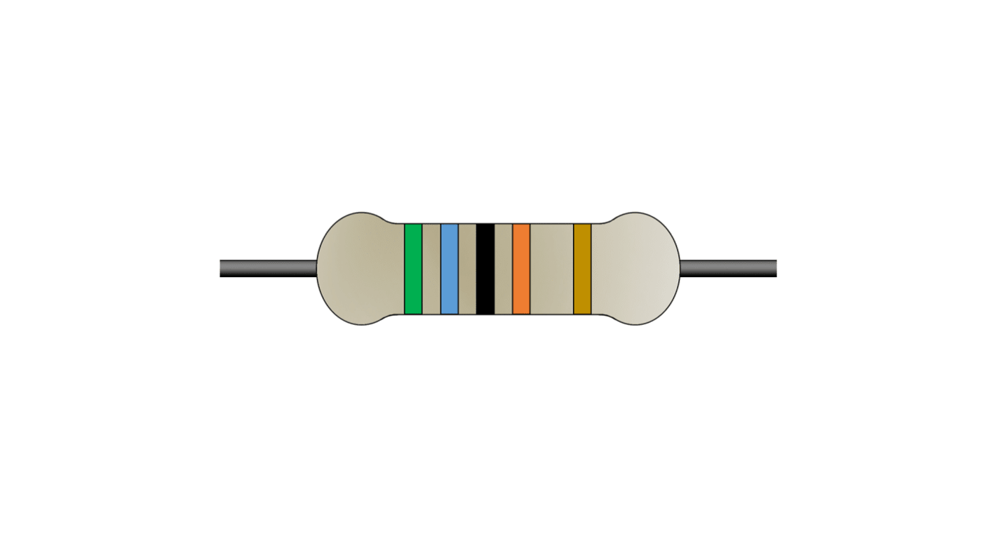 Yageo 5.6kΩ Carbon Film Fixed Resistor 1/4W 5% CFR-25JT-52-5K6