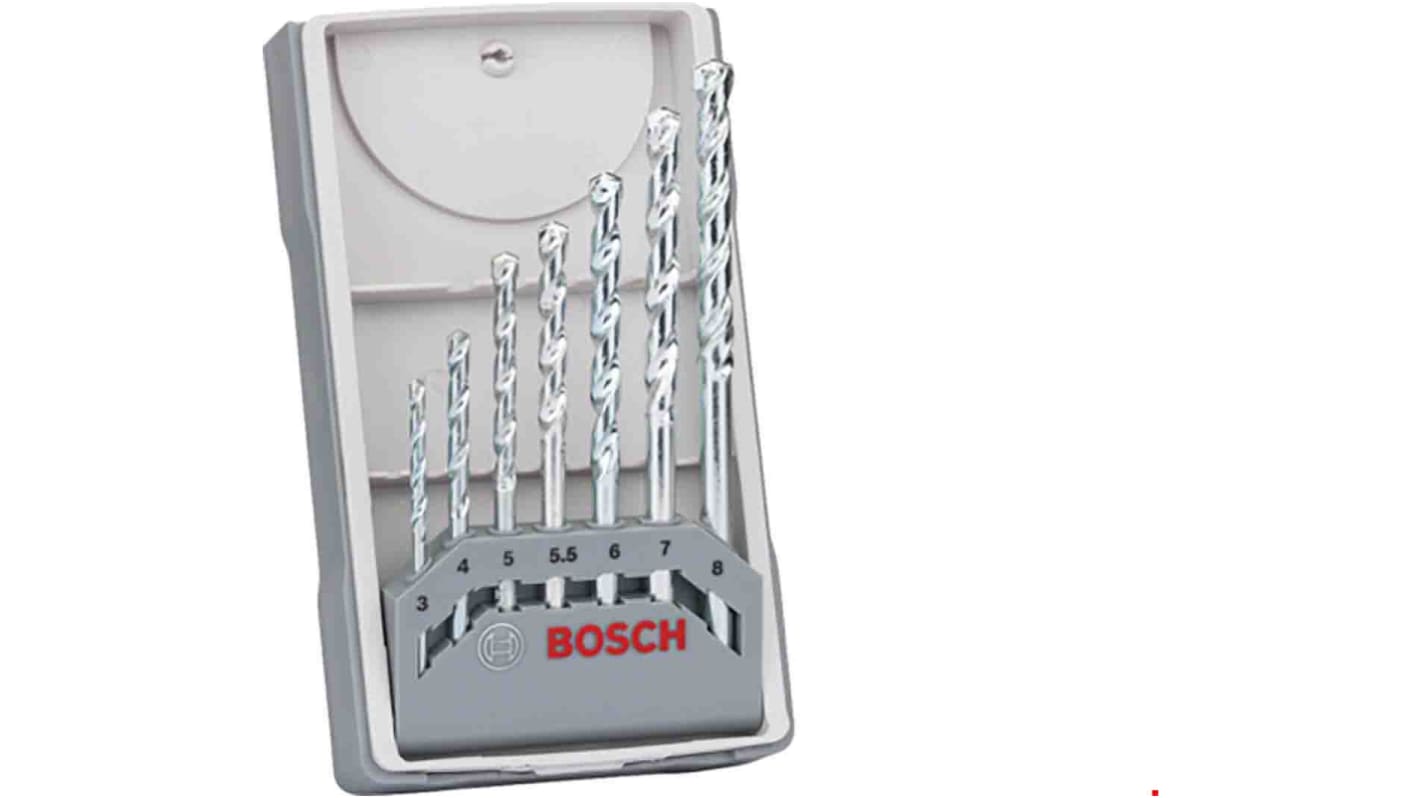 Coffret de forets Multi-matériaux Bosch Acier 3mm à 8mm, 7