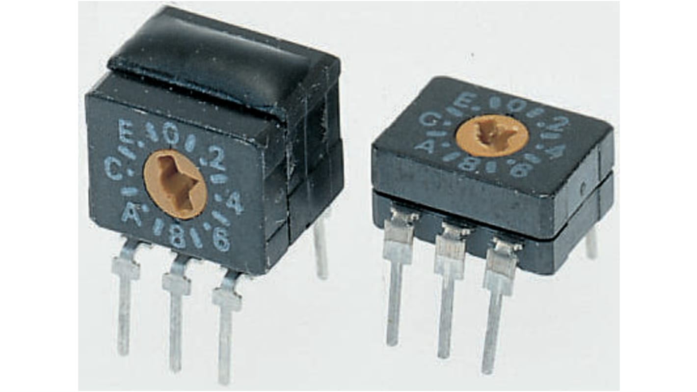 Omron THT DIP-Schalter Drehschalter 10-stellig, Kontakte vergoldet 100 mA @ 30 V dc, bis +70°C