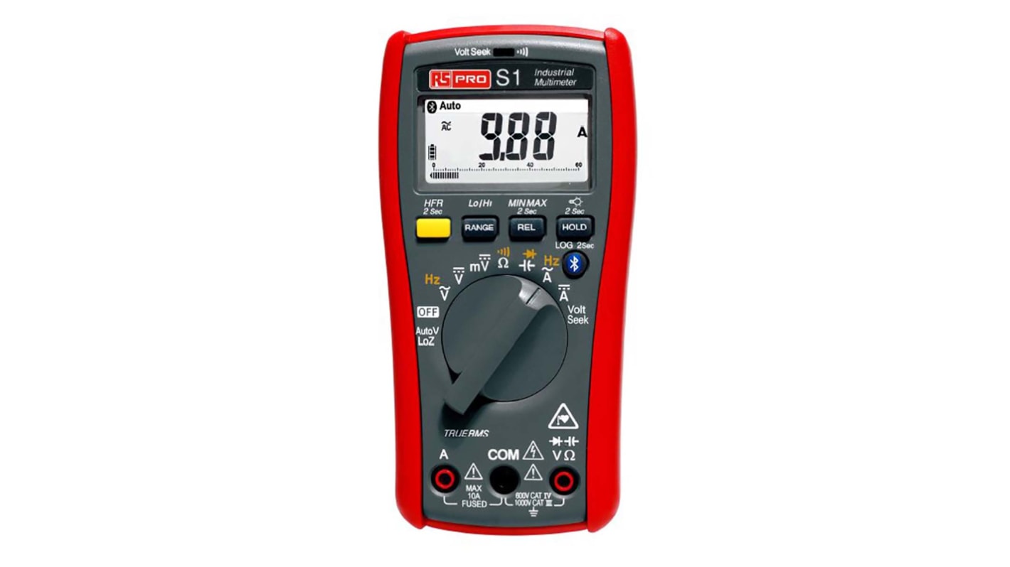 RS PRO S1 Handheld Digital Multimeter, True RMS, 10A ac Max, 10A dc Max ...