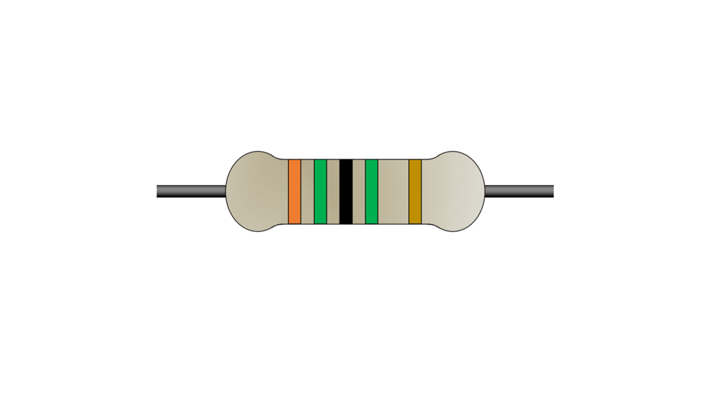 Resistor metal glazed film 1/4W 5%  15M