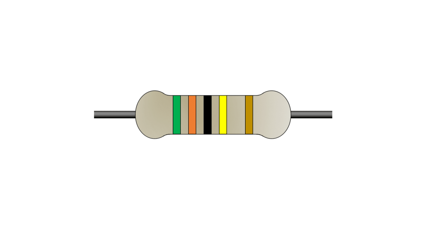 Resistor metal glazed film 1W 1%  5M1