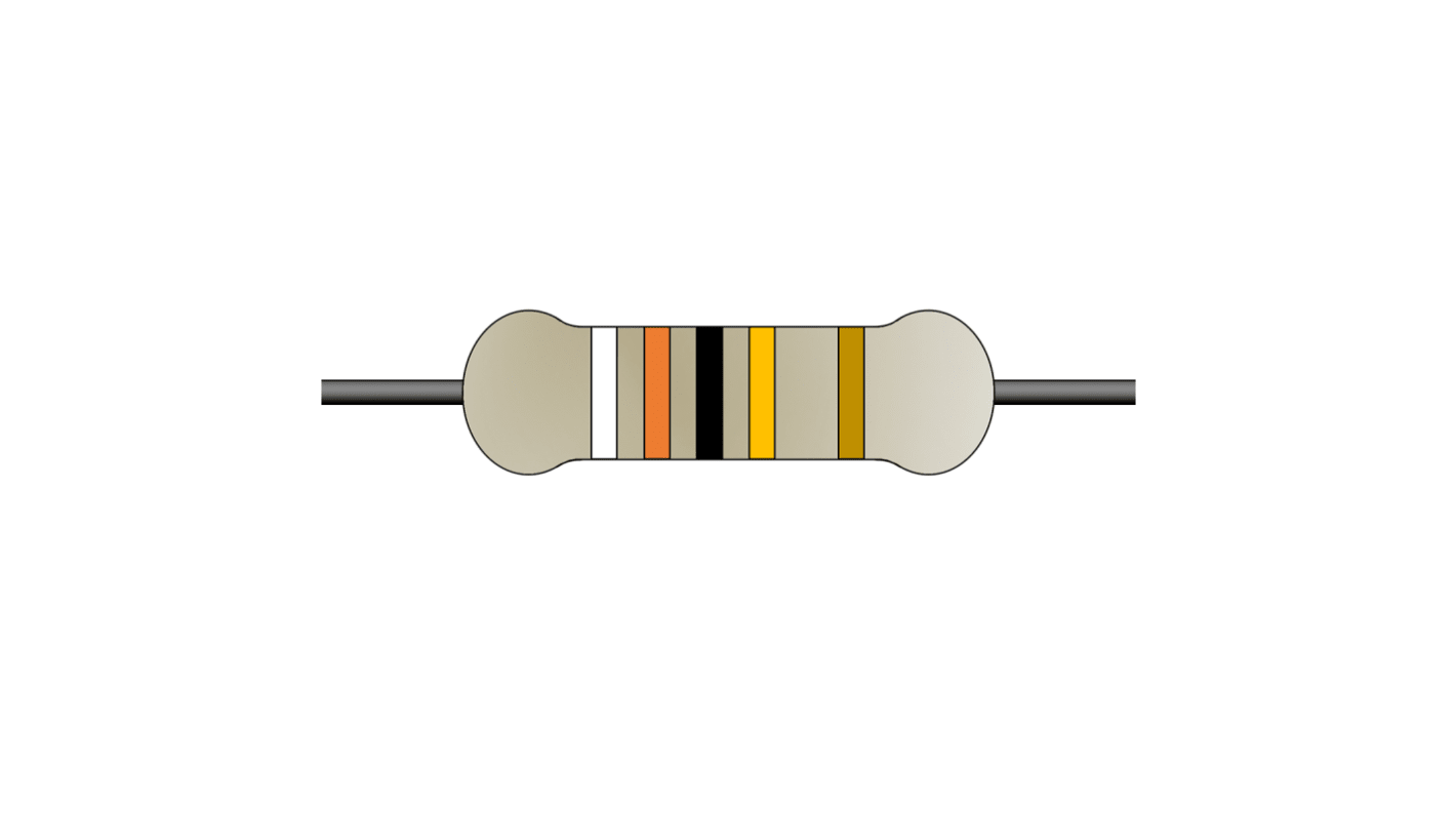 Résistance à film métallique 910kΩ 5%, 1W Axial