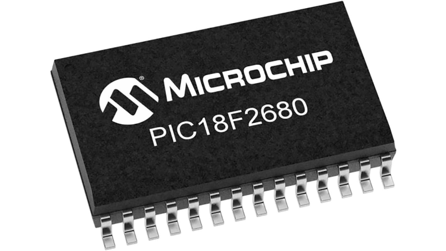 Microcontrolador Microchip PIC18F2680-I/SO, núcleo PIC de 8bit, RAM 3,328 kB, 20MHZ, SOIC de 28 pines