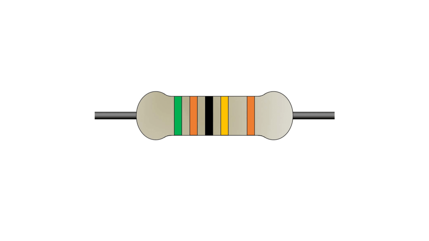 Yageo 510kΩ Metal Film Fixed Resistor 0.6W ±1% MF0207FTE52-510K