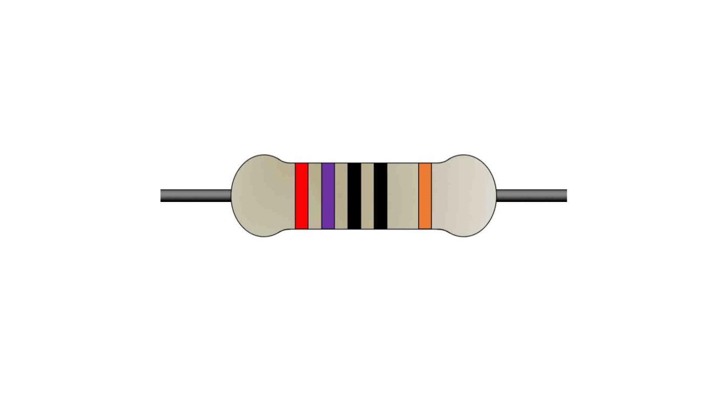 Yageo 270Ω Metal Film Fixed Resistor 0.25W ±1% MFR-25FTE52-270R