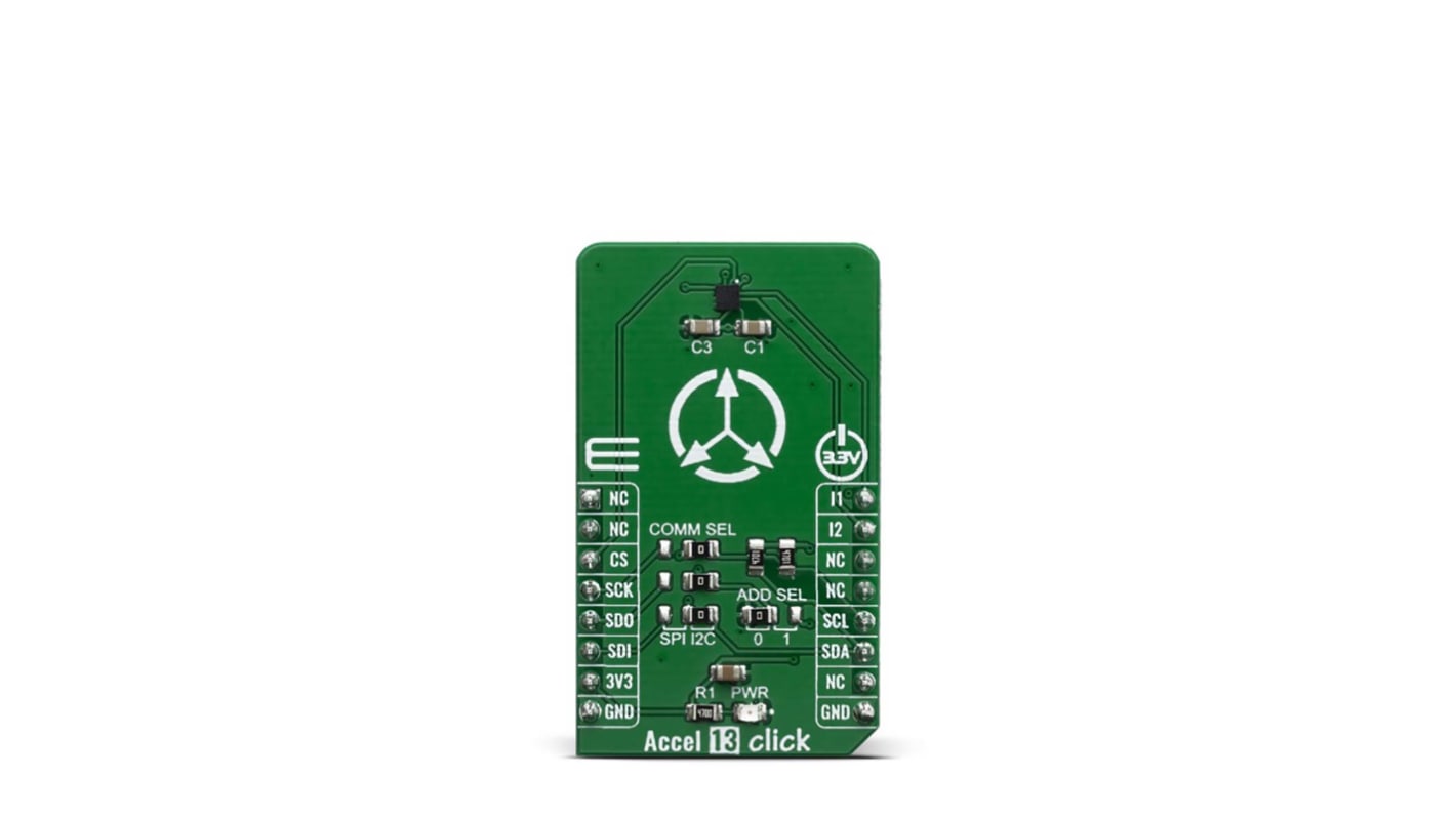 Kit de desarrollo MikroElektronika Accel 13 click - MIKROE-3742, para usar con MikroSDK