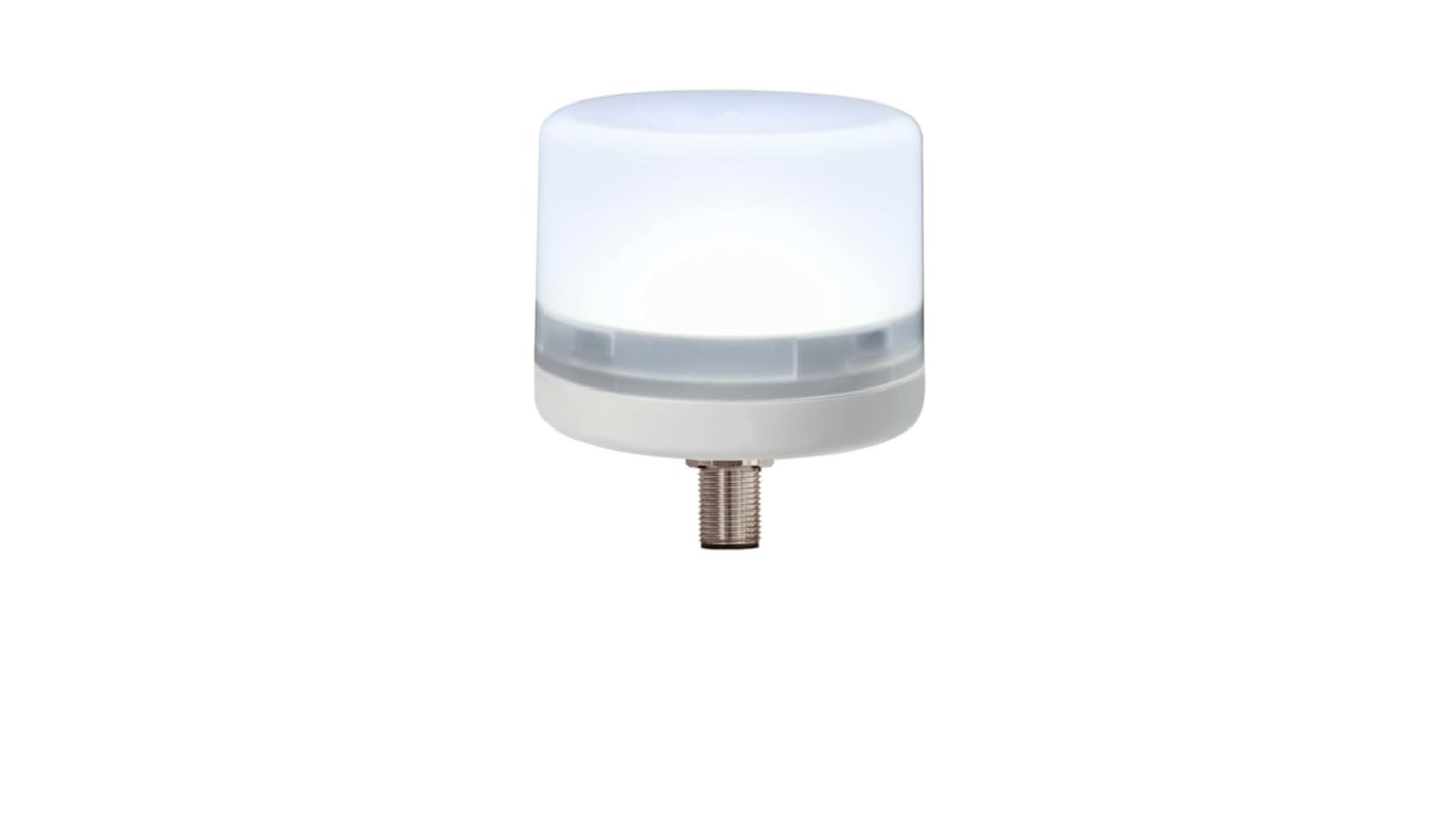 RS PRO White Steady Beacon, 24 Vdc, Screw Mount, LED Bulb, IP66