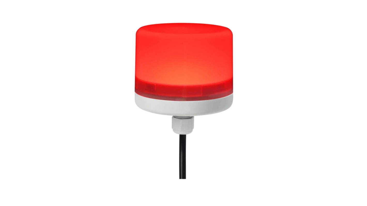 RS PRO Red Steady Beacon, 24 Vdc, Screw Mount, LED Bulb, IP66