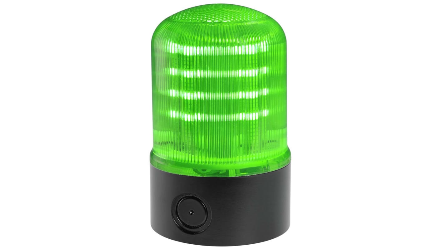 Segnalatore Lampeggiante, Rotante, Fisso RS PRO, LED, Verde, 12 V c.a./c.c., 24 V c.a./c.c.