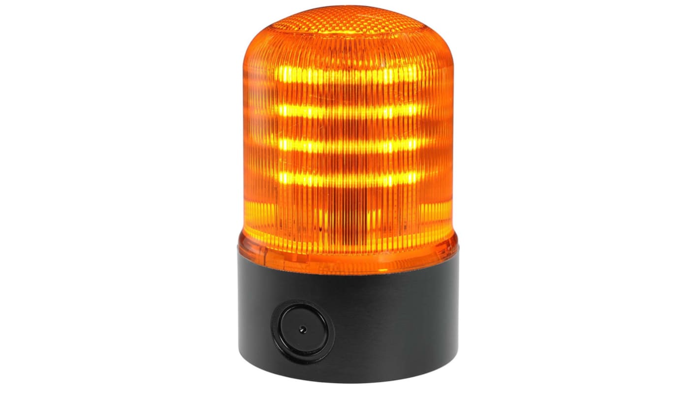 Sygnalizator 120 V, 240 V Migające, obrotowe, stałe Pomarańczowy Montaż na podstawie LED