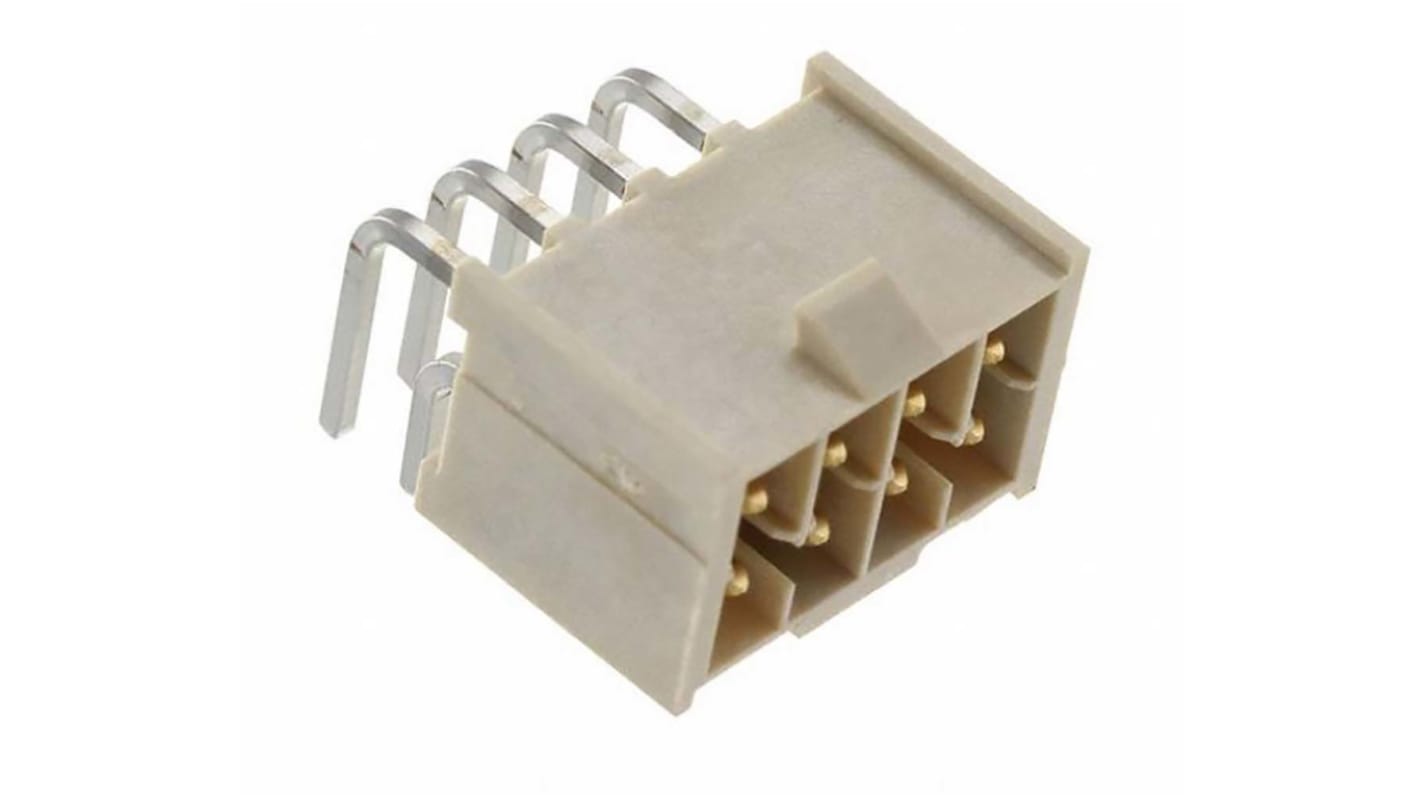 Conector macho para PCB Ángulo de 90° Samtec serie IPL1 de 8 vías, 2 filas, paso 2.54mm, Montaje en orificio pasante