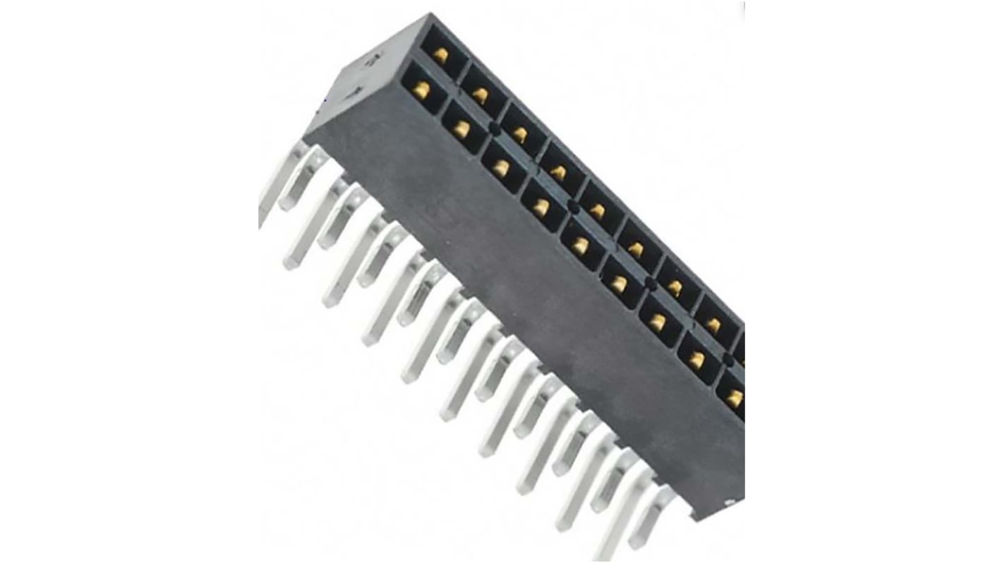 Conector macho para PCB Samtec serie IPT1 de 30 vías, 2 filas, paso 2.54mm, Montaje en orificio pasante