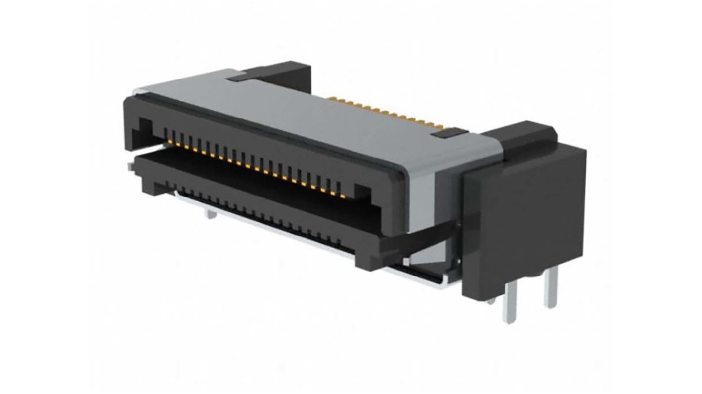 Samtec LSHM Series Right Angle Surface Mount PCB Header, 40 Contact(s), 0.5mm Pitch, 1 Row(s), Shrouded