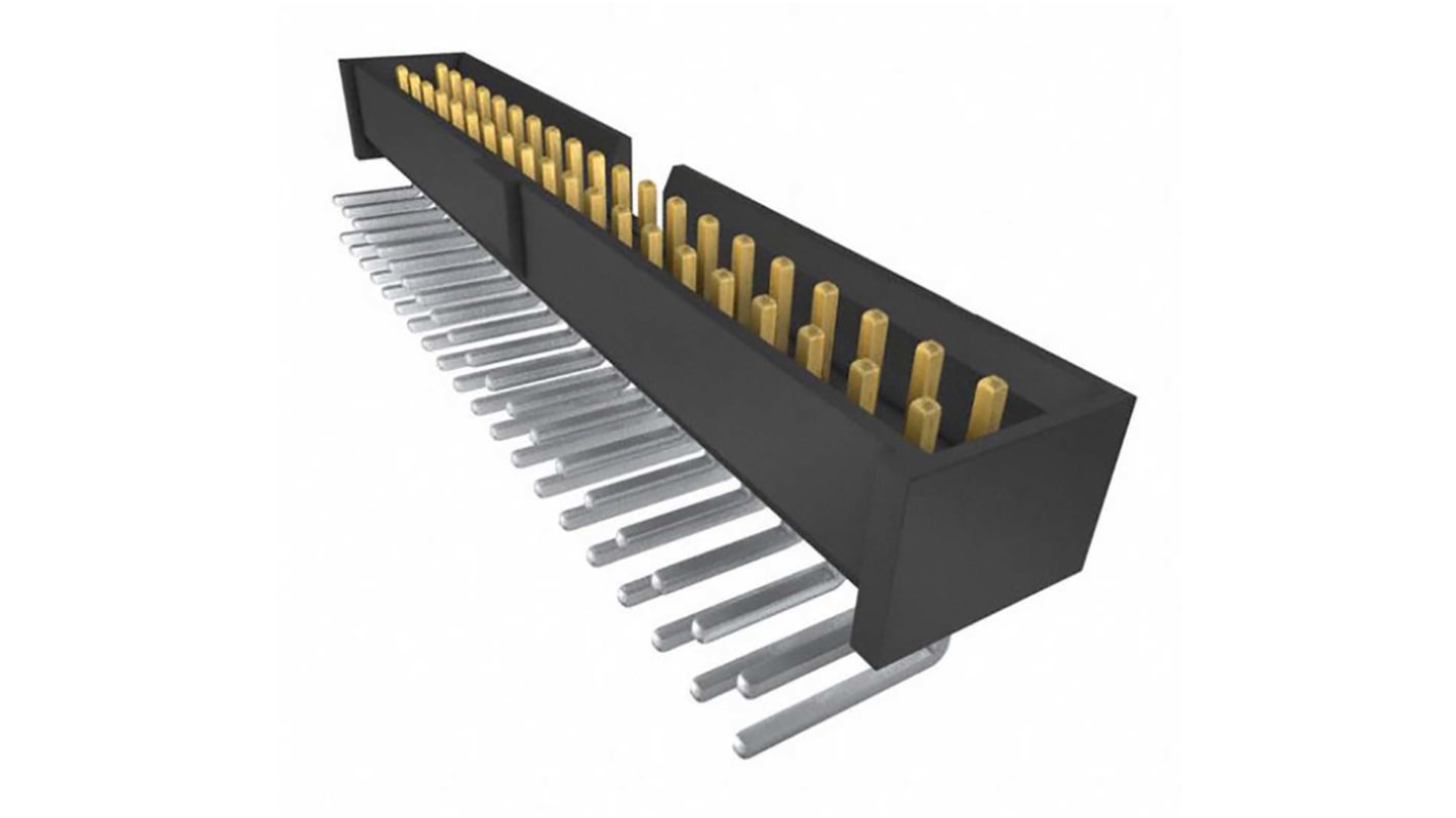 Samtec LTMM Series Right Angle Through Hole PCB Header, 40 Contact(s), 2.0mm Pitch, 2 Row(s), Shrouded