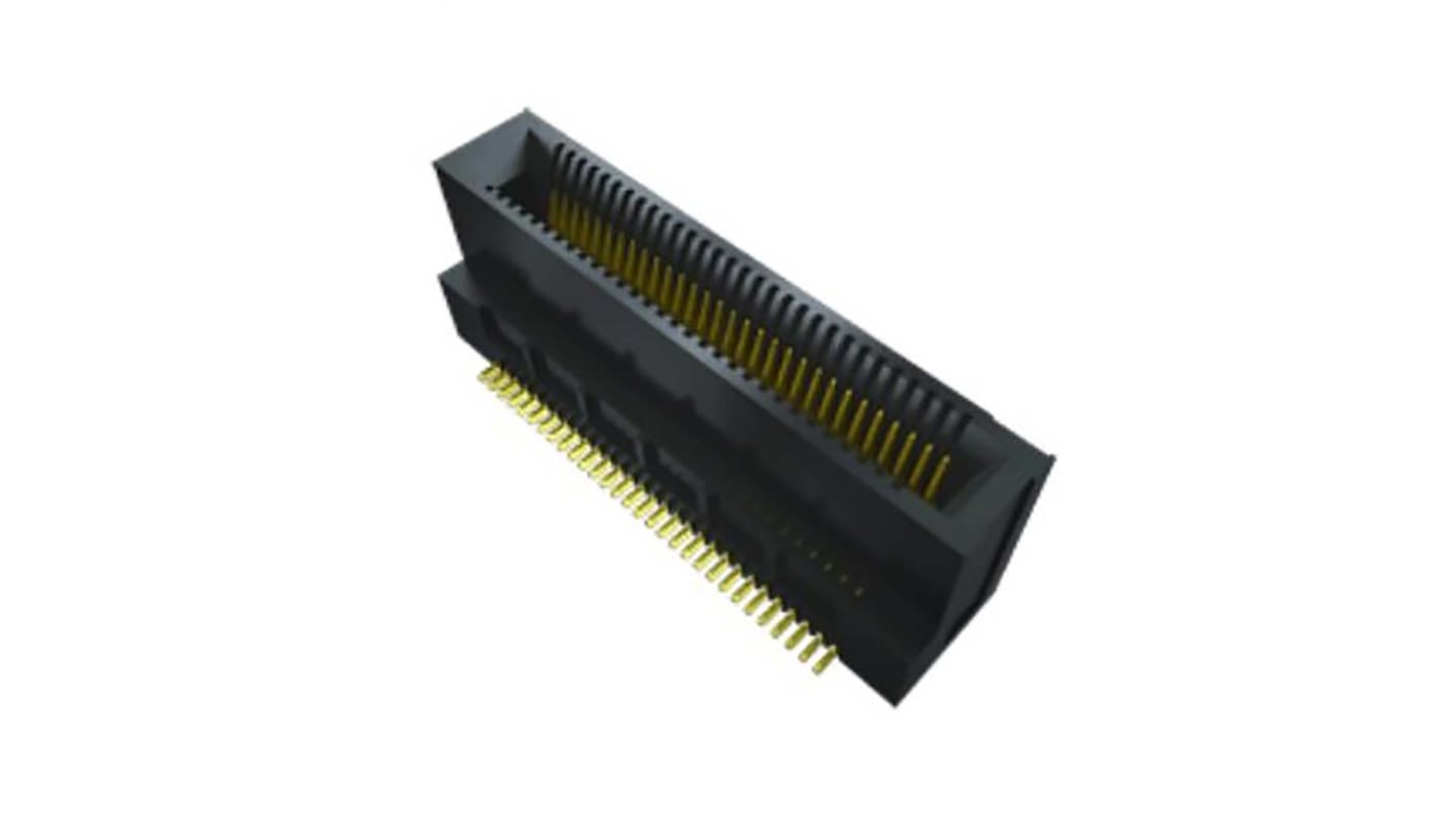 Samtec MEC6 Series Right Angle Female Edge Connector, Surface Mount, 0.635mm Pitch, 1-Row