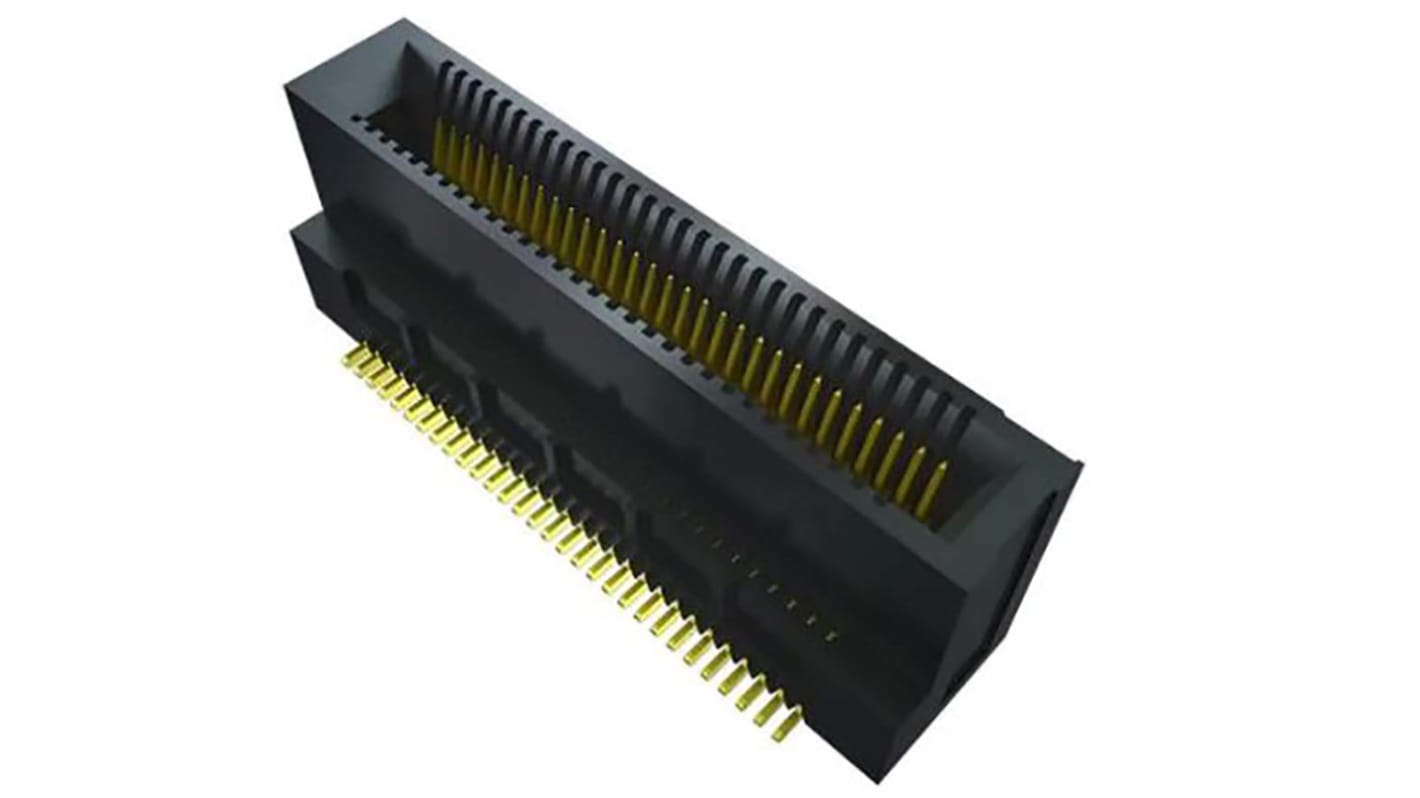 Conector de borde Samtec MEC6, paso 0.635mm, , 1 fila filas, Ángulo de 90° , SMT, Hembra, 2.4A