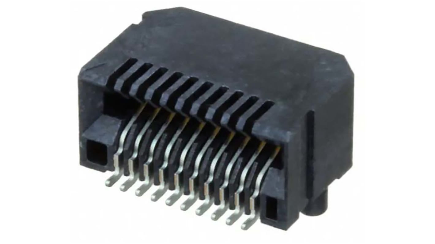 Conector de borde Samtec MECT, paso 0.88, 10 contactos, 2 filas, Vertical, 2A