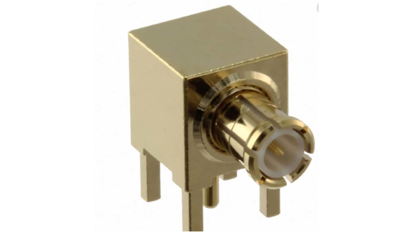 Conector coaxial Samtec MMCX-P-P-H-RA-TH1, Hembra, Ángulo de 90° , Impedancia 50Ω, Terminación de Montaje en borde