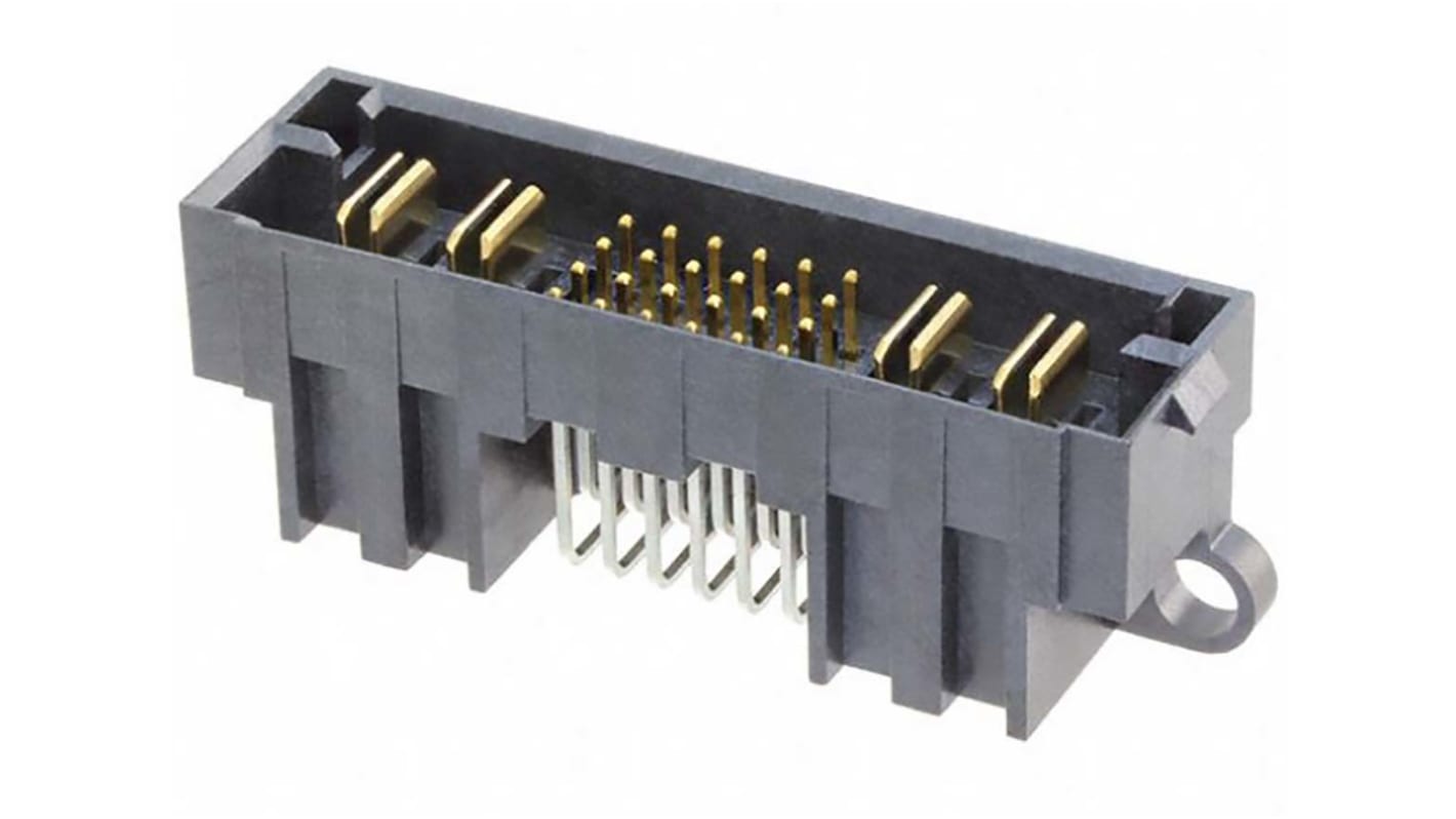 Samtec MPTC Series Straight PCB Header, 28 Contact(s), 2.0mm Pitch, 14 Row(s), Shrouded