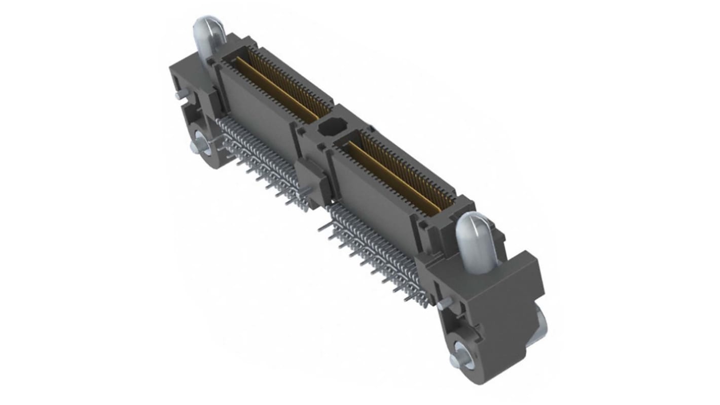 Samtec QMS Series Right Angle Surface Mount PCB Header, 104 Contact(s), 0.635mm Pitch, 1 Row(s), Shrouded