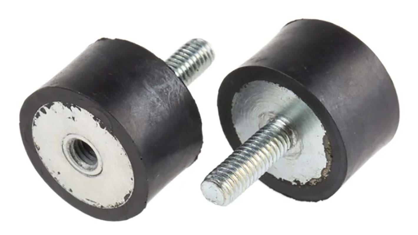RS PRO M6 Anti Vibration Mount, Male to Female Bobbin with 67.67daN