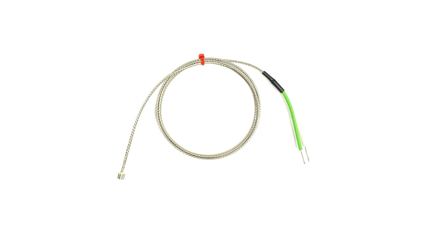 Termopar tipo K RS PRO, Ø sonda 6mm x 4mm, temp. máx +400°C, cable de 1m, conexión Extremo de cable pelado