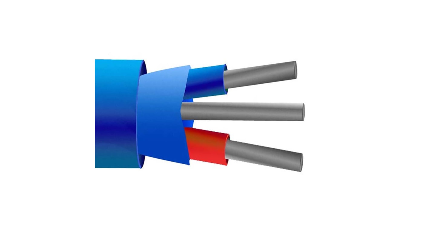 RS PRO Type T Thermocouple Cable/Wire, 25m, Screened, PVC Mylar Insulation, +105°C Max, 7/0.2mm