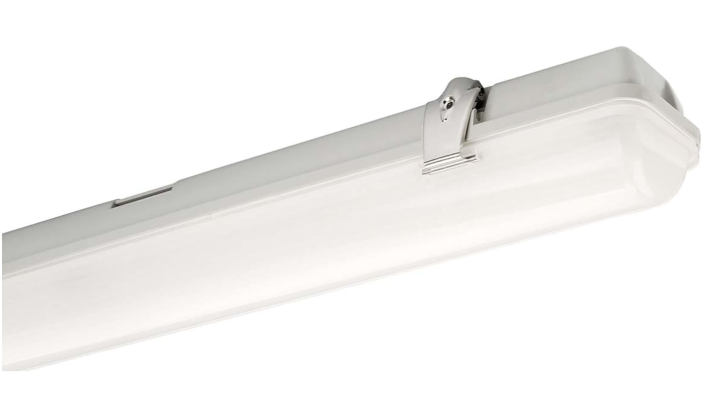 Luminaria lineal RS PRO a prueba de humedad, 220→ 240 Vac, 35 W, LED, 1,55 m x 65 mm, IP65, 4000K