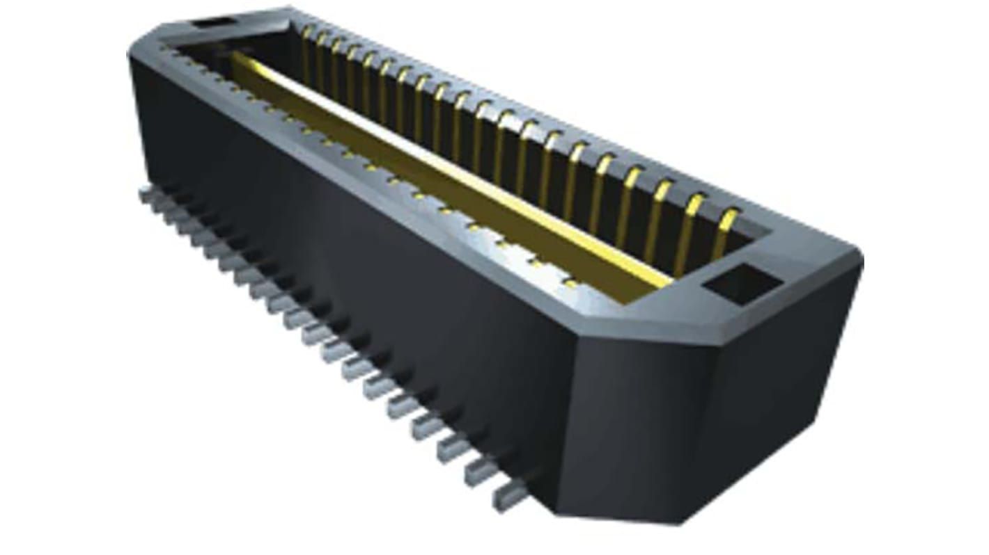 Conector macho para PCB Samtec serie QTE de 84 vías, 2 filas, paso 0.8mm, Montaje Superficial