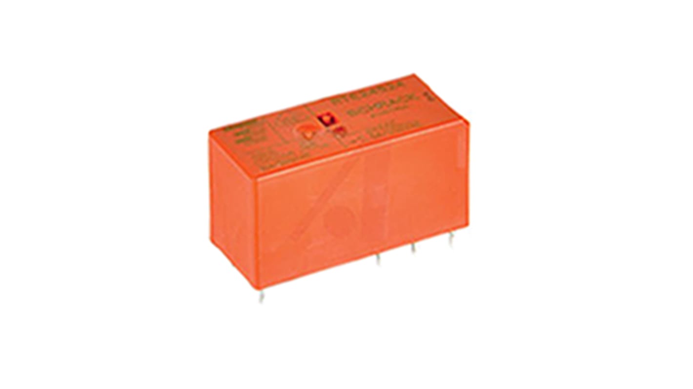 TE Connectivity PCB Mount Power Relay, 24V ac Coil, 8A Switching Current, DPDT