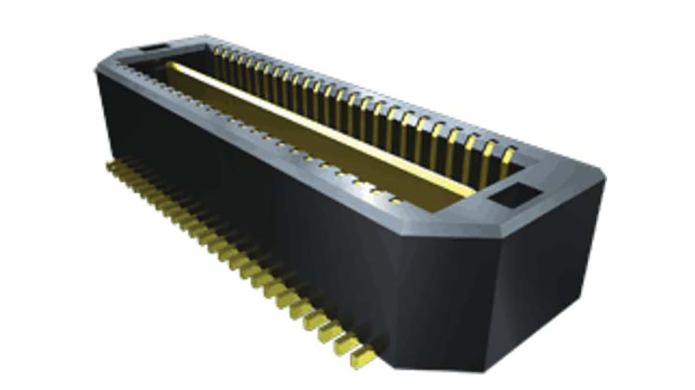 Conector macho para PCB Samtec serie QTS de 100 vías, 2 filas, paso 0.64mm, Montaje Superficial