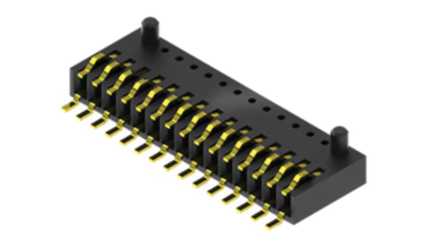 Samtec SEI Series Straight Surface Mount PCB Socket, 20-Contact, 1-Row, 1mm Pitch, Screw Termination