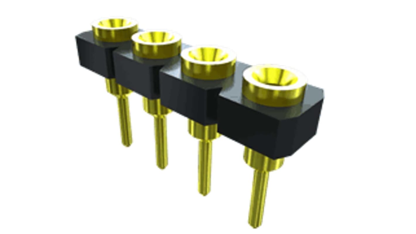 Samtec SL Series Straight Through Hole Mount PCB Socket, 1-Contact, 1-Row, 2.54mm Pitch, Solder Termination