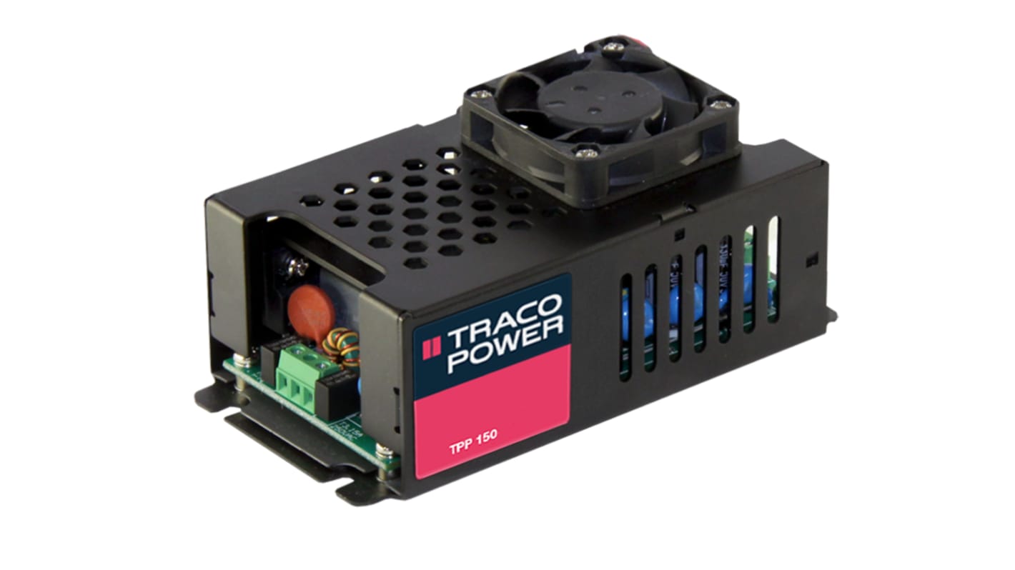 Alimentatore switching TRACOPOWER TPP 150-128, 150W, ingresso 85 → 264 V ac, 120 → 370V cc, uscita 28V