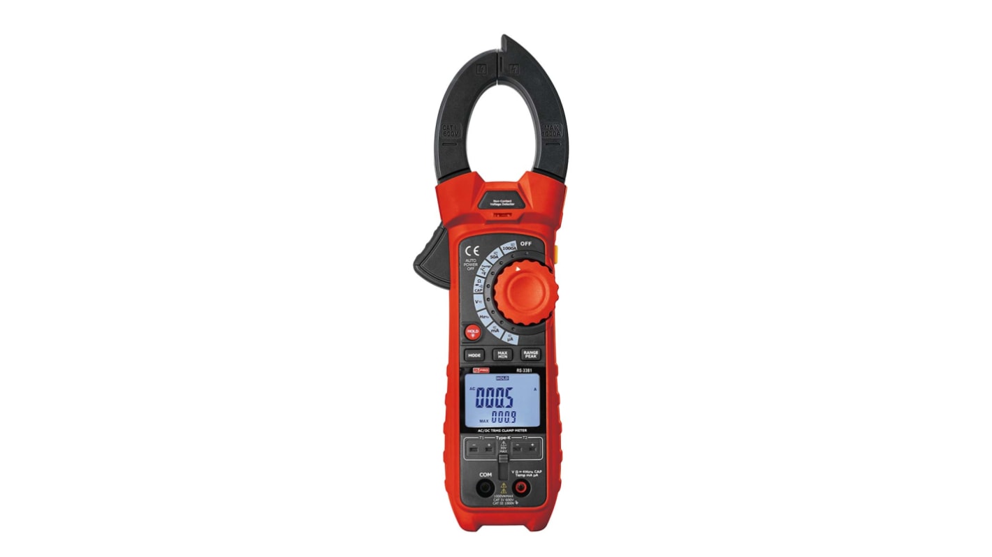 RS PRO Clamp Meter, 1000A dc, Max Current 1000A ac