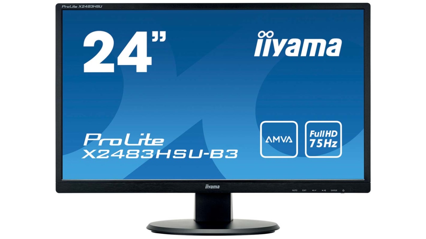 iiyama ProLite 24in LED Monitor, 1920 x 1080pixels