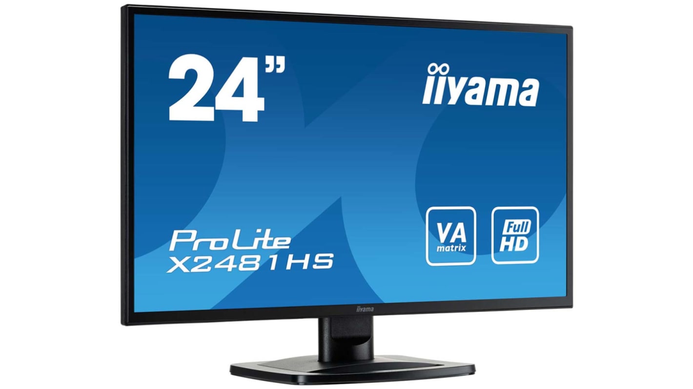 iiyama ProLite 24in LED Monitor, 1920 x 1080pixely