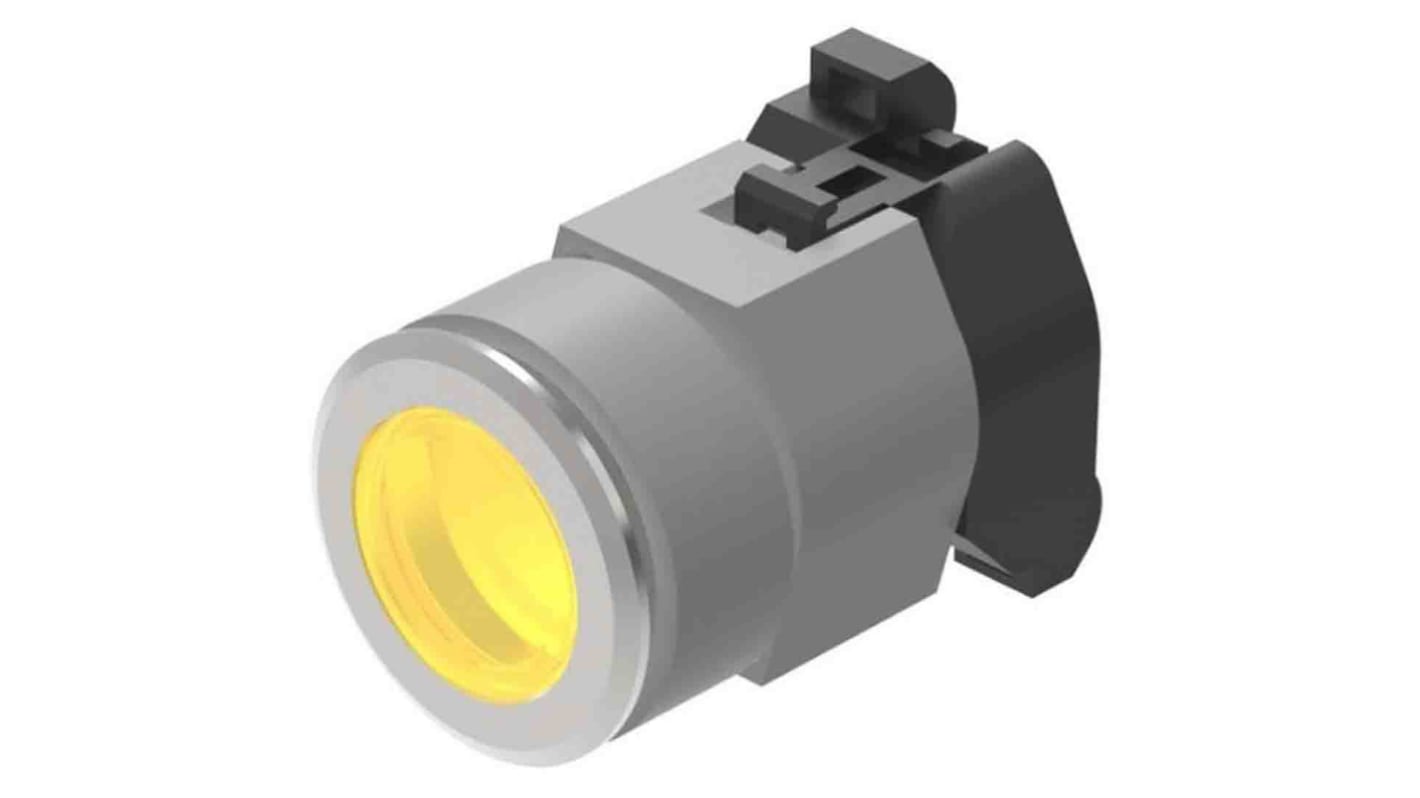 EAO Leuchtmelder, Leuchtmelder-Frontelement 704 Gelb, Ausschnitt-Ø 31mm LED