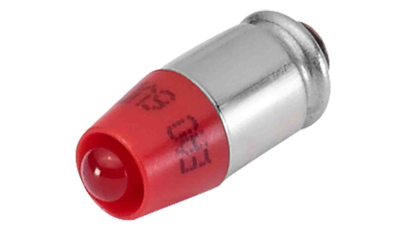 Jelzőfény Fehér, lámpa alsó rész: T1 3/4 MG, Egyetlen csipes, 6.1mm Ø , 24V ac/dc